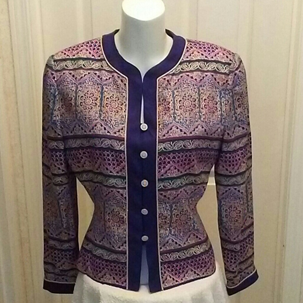 Safe Silk By Adrianna Papell Skirt Suit